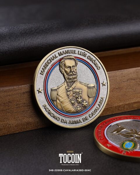 Moeda militar personalizada – challenge coin – 348-22008-CAVALARIA3BD-004C
