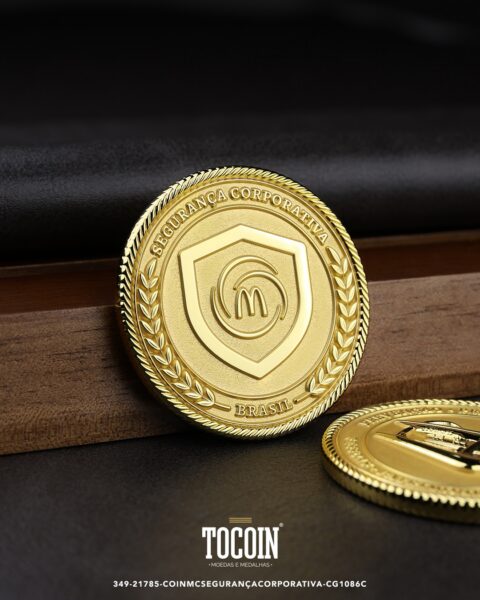 Moeda corporativa personalizada (challenge coin) – presente para funcionários e empresas – 349-21785-COINMCSEGURANÇACORPORATIVA-CG1086C