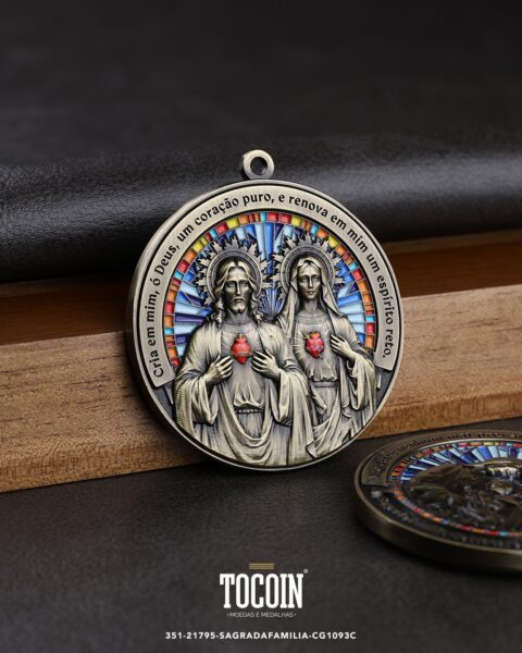Moeda corporativa personalizada (challenge coin) – presente para funcionários e empresas – 351-21795-SAGRADAFAMILIA-CG1093C