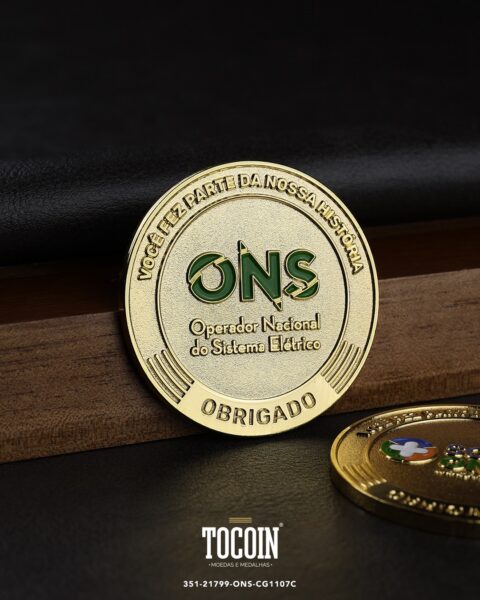 Moeda corporativa personalizada (challenge coin) – presente para funcionários e empresas – 351-21799-ONS-CG1107C