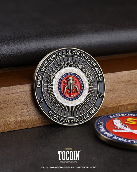 Moeda militar personalizada – challenge coin – 351-21867-85CIAINDEPENDENTE-CG1128C