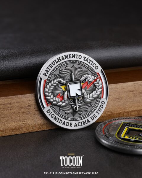 Moeda militar personalizada – challenge coin – 351-21917-COINROTAPMESPPV-CG1122C