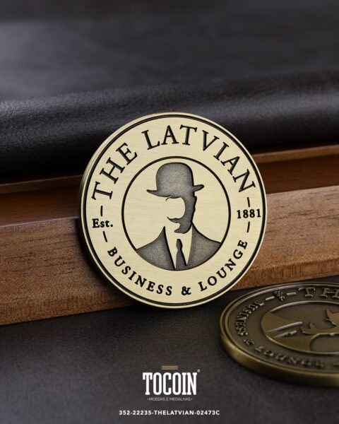 Moeda corporativa personalizada (challenge coin) – presente para funcionários e empresas – 352-22235-THELATVIAN-02473C