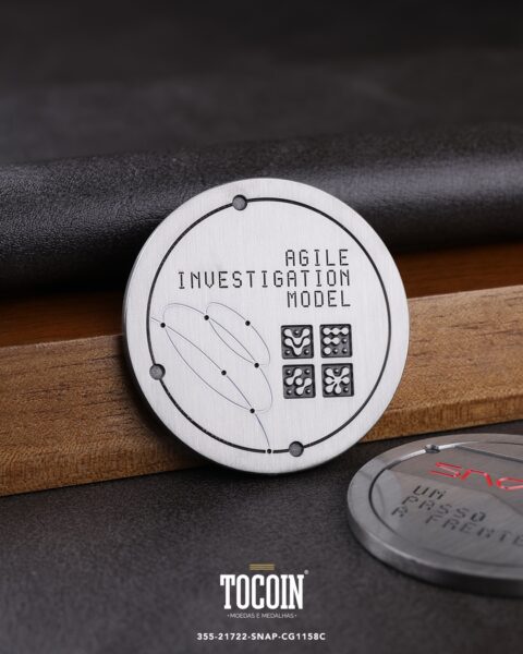Moeda corporativa personalizada (challenge coin) – presente para funcionários e empresas – 355-21722-SNAP-CG1158C