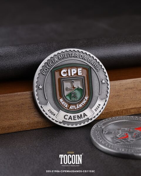 Moeda militar personalizada – challenge coin – 355-21906-CIPEMA20ANOS-CG1153C