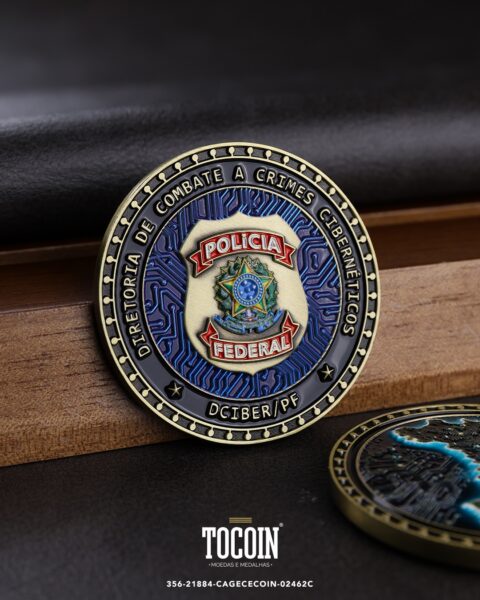 Moeda militar personalizada – challenge coin – 356-22364-DCIBERPFNEW-02475C