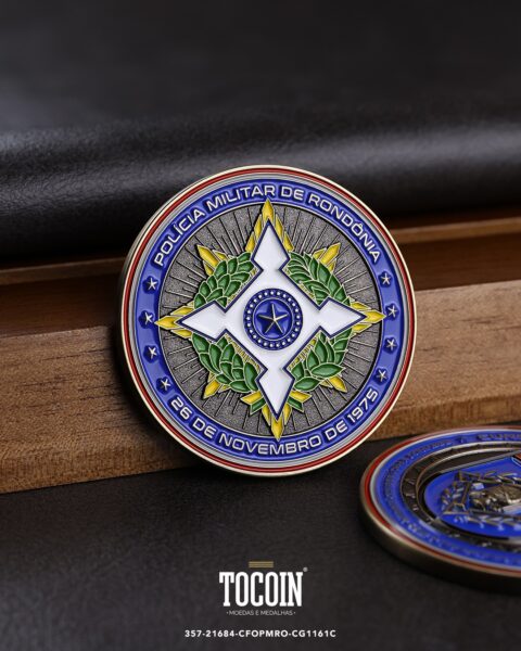 Moeda militar personalizada – challenge coin – 357-21684-CFOPMRO-CG1161C