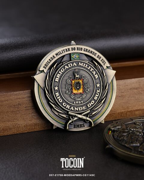 Moeda militar personalizada – challenge coin – 357-21758-MOEDAPMRS-CG1145C