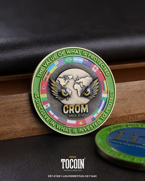Moeda corporativa personalizada (challenge coin) – presente para funcionários e empresas – 357-21831-LOUISDREYFUS-CG1164C