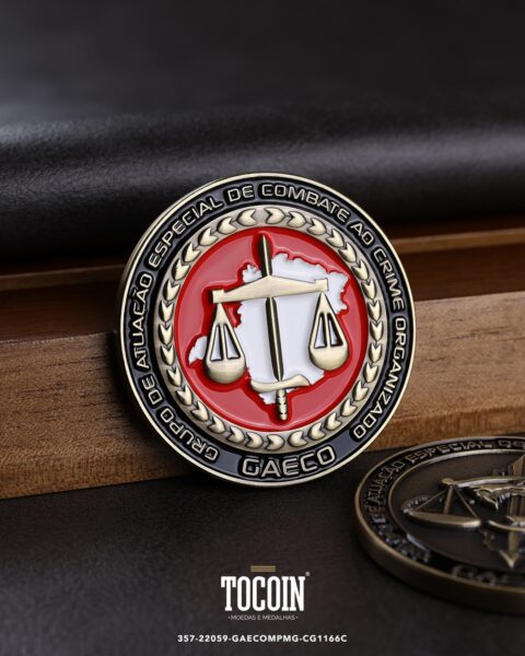 Moeda corporativa personalizada (challenge coin) – presente para funcionários e empresas – 357-22059-GAECOMPMG-CG1166C