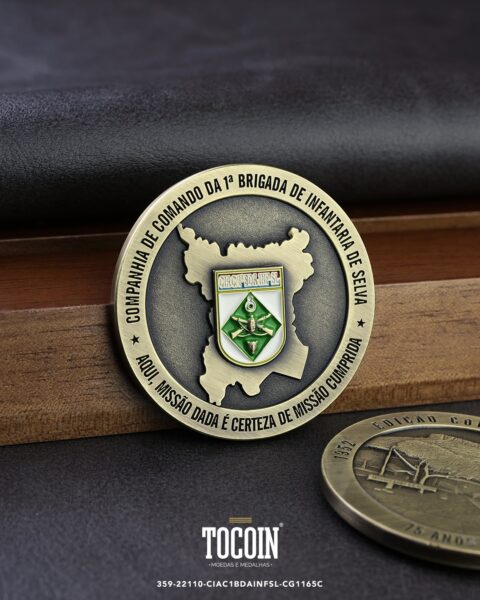 Moeda militar personalizada – challenge coin – 359-22110-CIAC1BDAINFSL-CG1165C