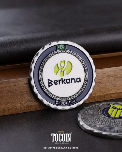 Moeda corporativa personalizada (challenge coin) – presente para funcionários e empresas – 361-21196-BERKANA-CG1189C