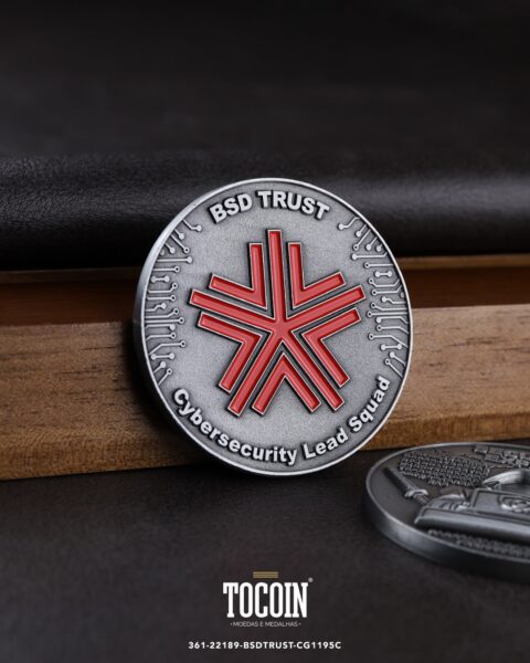 Moeda corporativa personalizada (challenge coin) – presente para funcionários e empresas – 361-22189-BSDTRUST-CG1195C