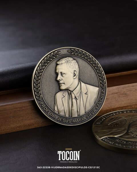 Moeda corporativa personalizada (challenge coin) – presente para funcionários e empresas – 363-22338-VIJORNADASDEDISCIPULOS-CG1212C
