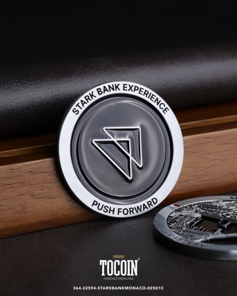 Moeda corporativa personalizada (challenge coin) – presente para funcionários e empresas – 364-22594-STARKBANKMONACO-02501C