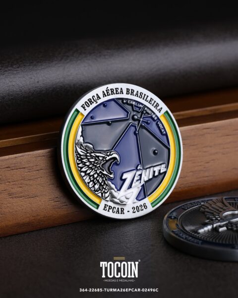 Moeda militar personalizada – challenge coin – 364-22685-TURMA26EPCAR-02496C