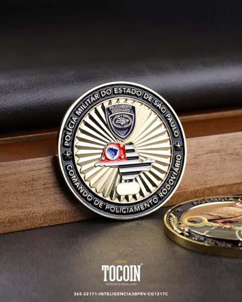 Moeda militar personalizada – challenge coin – 365-22171-INTELIGENCIA3BPRV-CG1217C