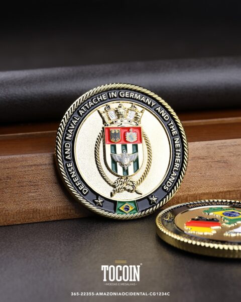 Moeda militar personalizada – challenge coin – 365-22355-AMAZONIAOCIDENTAL-CG1234C