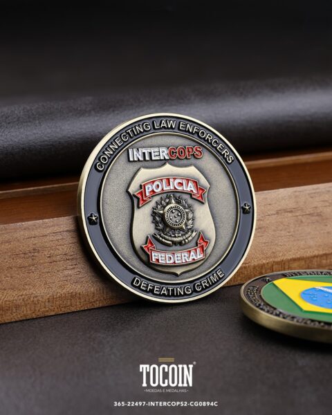 Moeda militar personalizada – challenge coin – 365-22497-INTERCOPS2-CG0894C