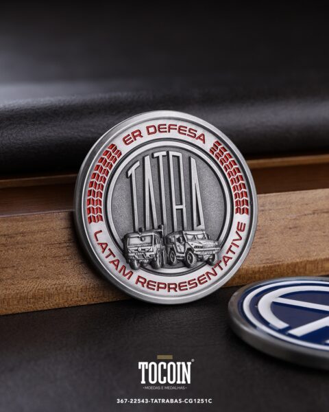 Moeda corporativa personalizada (challenge coin) – presente para funcionários e empresas – 367-22543-TATRABAS-CG1251C