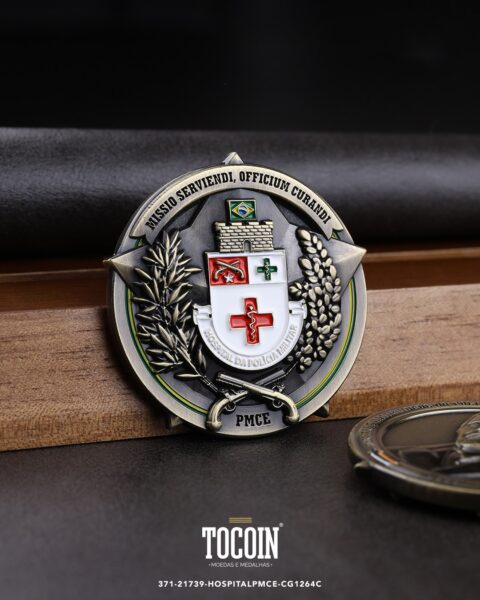 Moeda militar personalizada – challenge coin – 371-21739-HOSPITALPMCE-CG1264C
