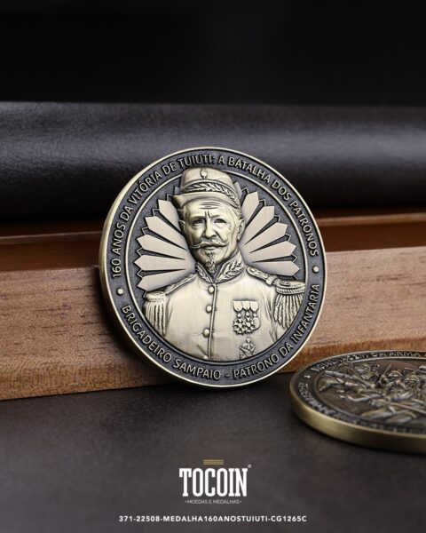 Moeda militar personalizada – challenge coin – 371-22508-MEDALHA160ANOSTUIUTI-CG1265C