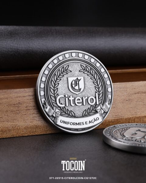 Moeda corporativa personalizada (challenge coin) – presente para funcionários e empresas – 371-22515-CITEROLCOIN-CG1272C