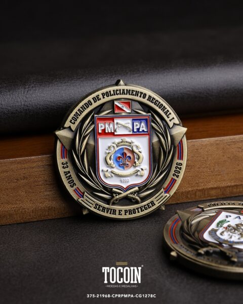 Moeda militar personalizada – challenge coin – 375-21968-CPRPMPA-CG1278C