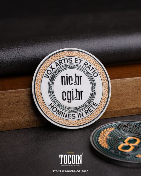 Moeda corporativa personalizada (challenge coin) – presente para funcionários e empresas – 375-22191-NICBR-CG1300C