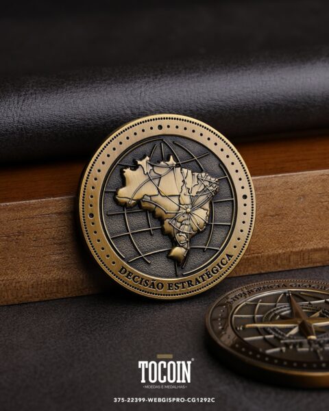 Moeda corporativa personalizada (challenge coin) – presente para funcionários e empresas – 375-22399-WEBGISPRO-CG1292C