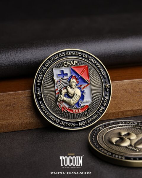 Moeda militar personalizada – challenge coin – 375-22722-1996CFAP-CG1295C