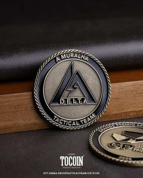 Moeda corporativa personalizada (challenge coin) – presente para funcionários e empresas – 377-22866-DELTATACTICALTEAM-CG1315C