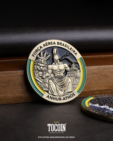 Moeda militar personalizada – challenge coin – 379-22700-ANHURATHOS-CG1303C