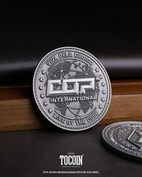 Moeda corporativa personalizada (challenge coin) – presente para funcionários e empresas – 379-22704-MOEDA2026COP7CM-CG1289C