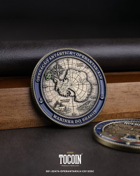 Moeda militar personalizada – challenge coin – 381-22474-OPERANTARXLV-CG1335C