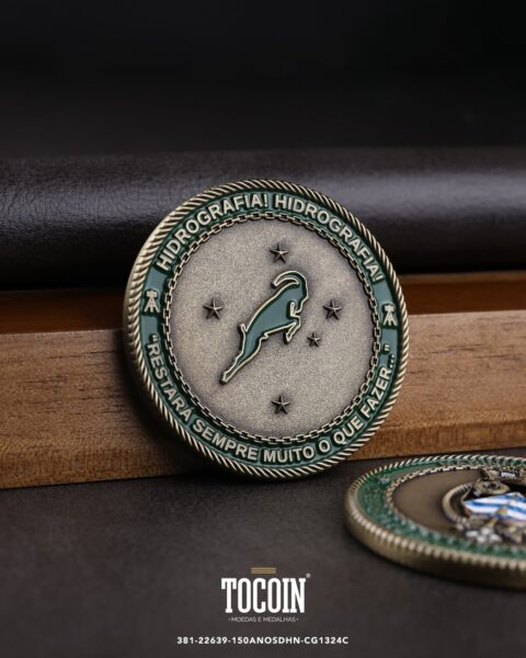 Moeda militar personalizada – challenge coin – 381-22639-150ANOSDHN-CG1324C