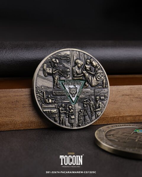 Moeda militar personalizada – challenge coin – 381-22674-PACARAIMANEW-CG1325C