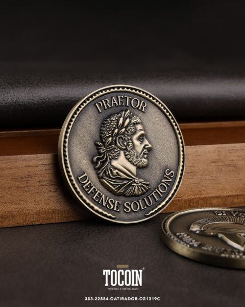 Moeda corporativa personalizada (challenge coin) – presente para funcionários e empresas – 383-22884-OATIRADOR-CG1319C