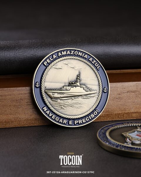 Moeda militar personalizada – challenge coin – 387-23126-ARAGUARINEW-CG1379C