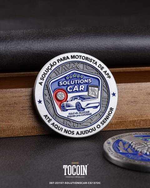 Moeda corporativa personalizada (challenge coin) – presente para funcionários e empresas – 387-23157-SOLUTIONSCAR-CG1372C