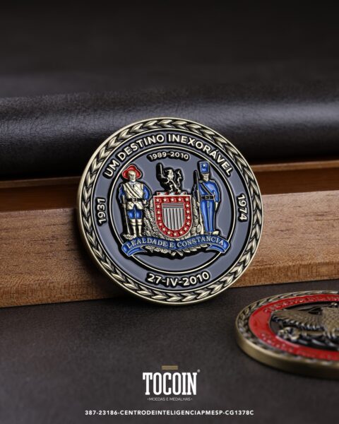 Moeda militar personalizada – challenge coin – 387-23186-CENTRODEINTELIGENCIAPMESP-CG1378C
