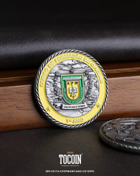 Moeda militar personalizada – challenge coin – 389-23174-CFOPMAM1ANO-CG1399C