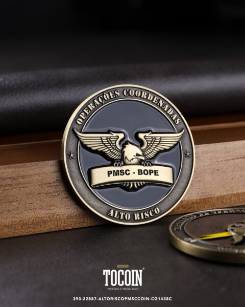 Moeda militar personalizada – challenge coin – 393-22887-ALTORISCOPMSCCOIN-CG1438C