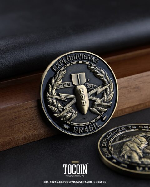 Moeda militar personalizada – challenge coin – 285-18265-EXPLOSIVISTASBRASI0L-CG0500C