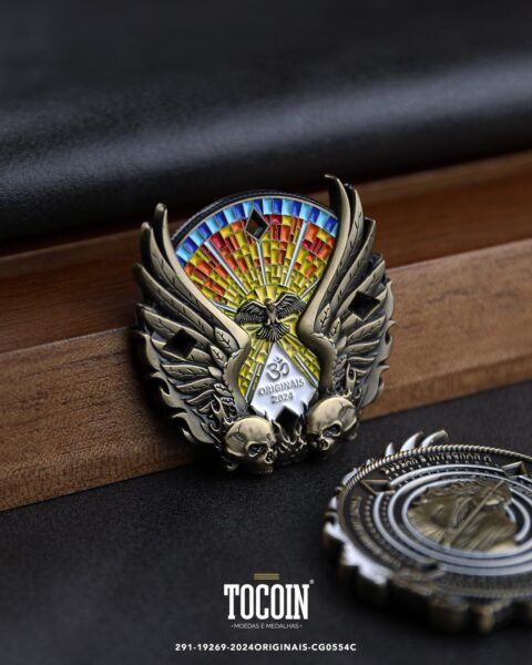 Moeda corporativa personalizada (challenge coin) – presente para funcionários e empresas – 291-19269-2024ORIGINAIS-CG0554C