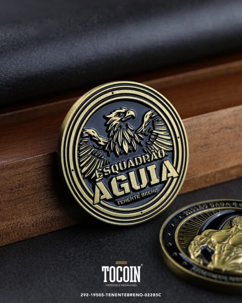 Moeda militar personalizada – challenge coin – 292-19505-TENENTEBRENO-02285C