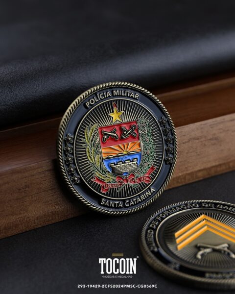 Moeda militar personalizada – challenge coin – 293-19429-2CFS2024PMSC-CG0569C