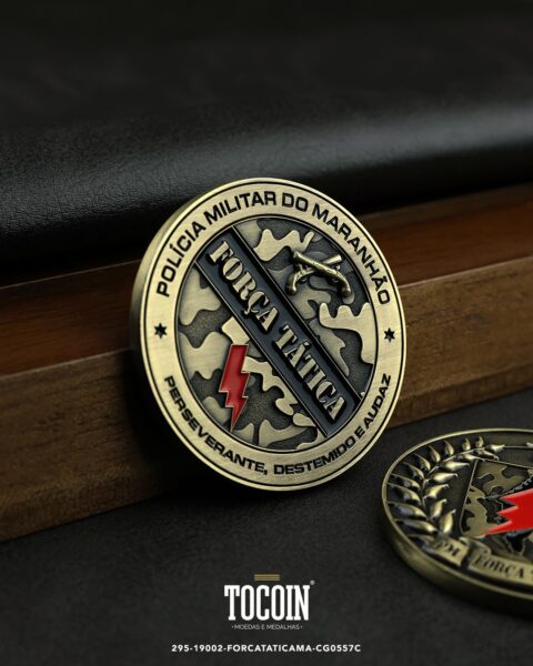 Moeda militar personalizada – challenge coin – 295-19002-FORCATATICAMA-CG0557C