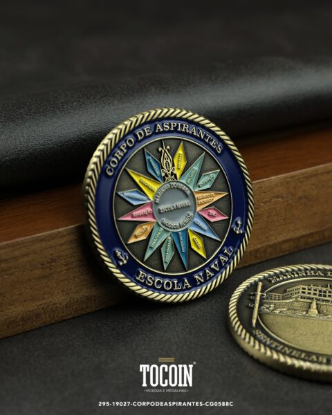Moeda militar personalizada – challenge coin – 295-19027-CORPODEASPIRANTES-CG0588C