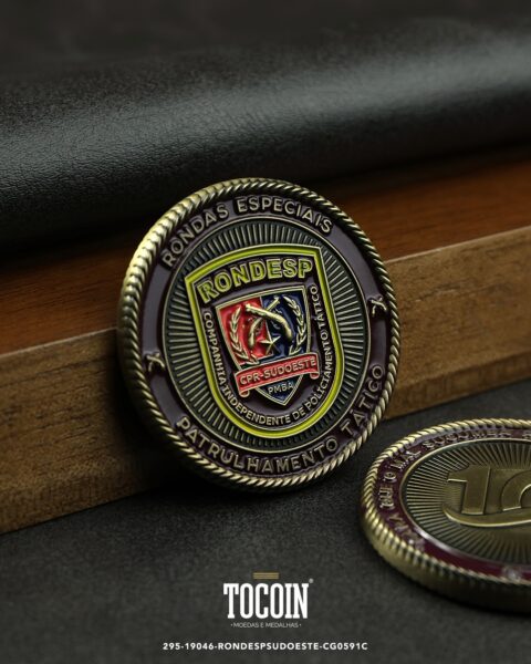 Moeda militar personalizada – challenge coin – 295-19046-RONDESPSUDOESTE-CG0591C